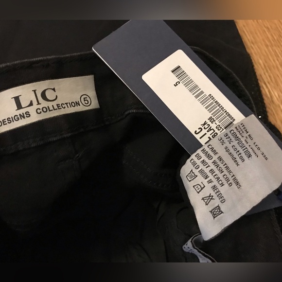 NWT Black rhinestone high waist wide/straight leg jeans size 5 - Picture 7 of 14